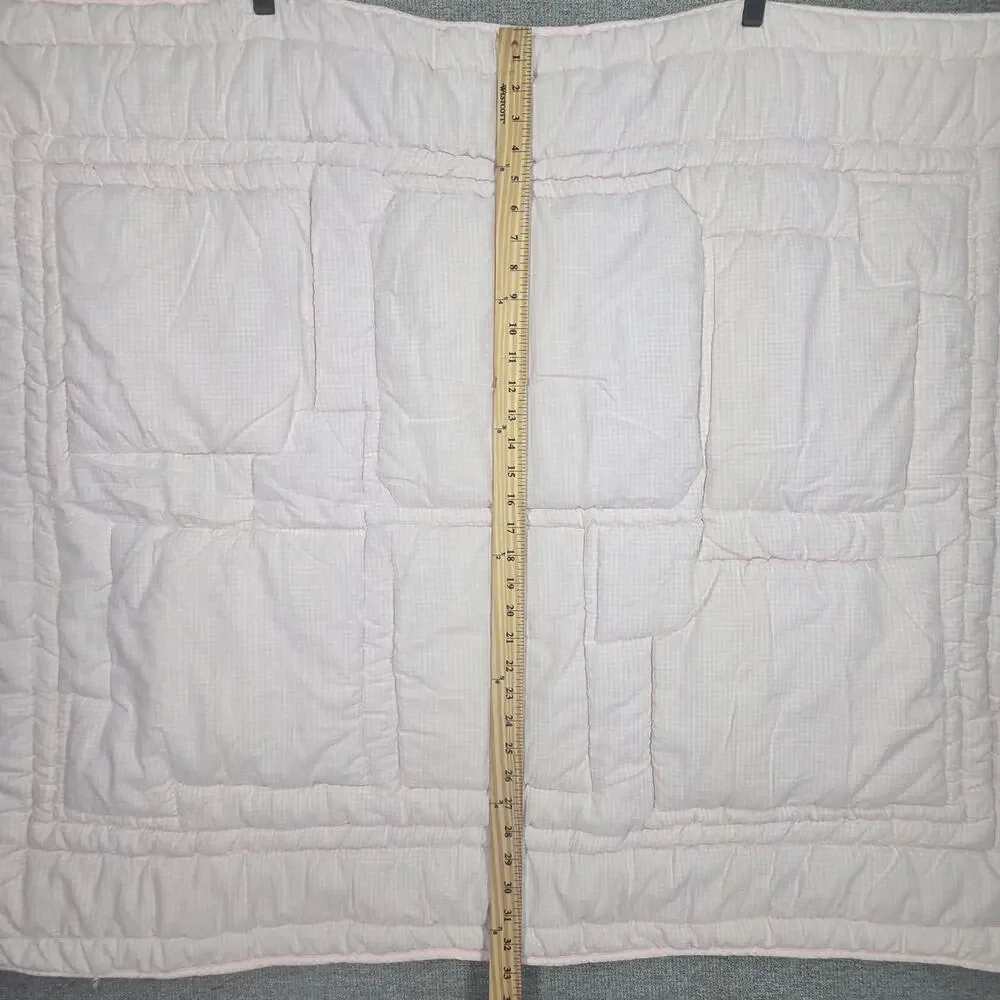 KIDSLINE VINTAGE PASTEL BALLERINA NURSERY QUILT 42X33 PRINCESS BALLET PATCHWORK